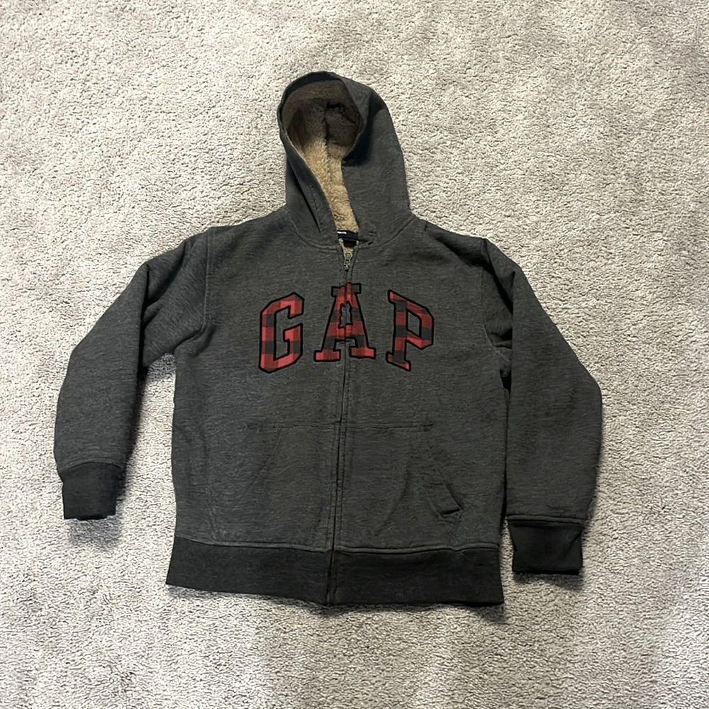 Gap Kids zip up hooded sweatshirt.